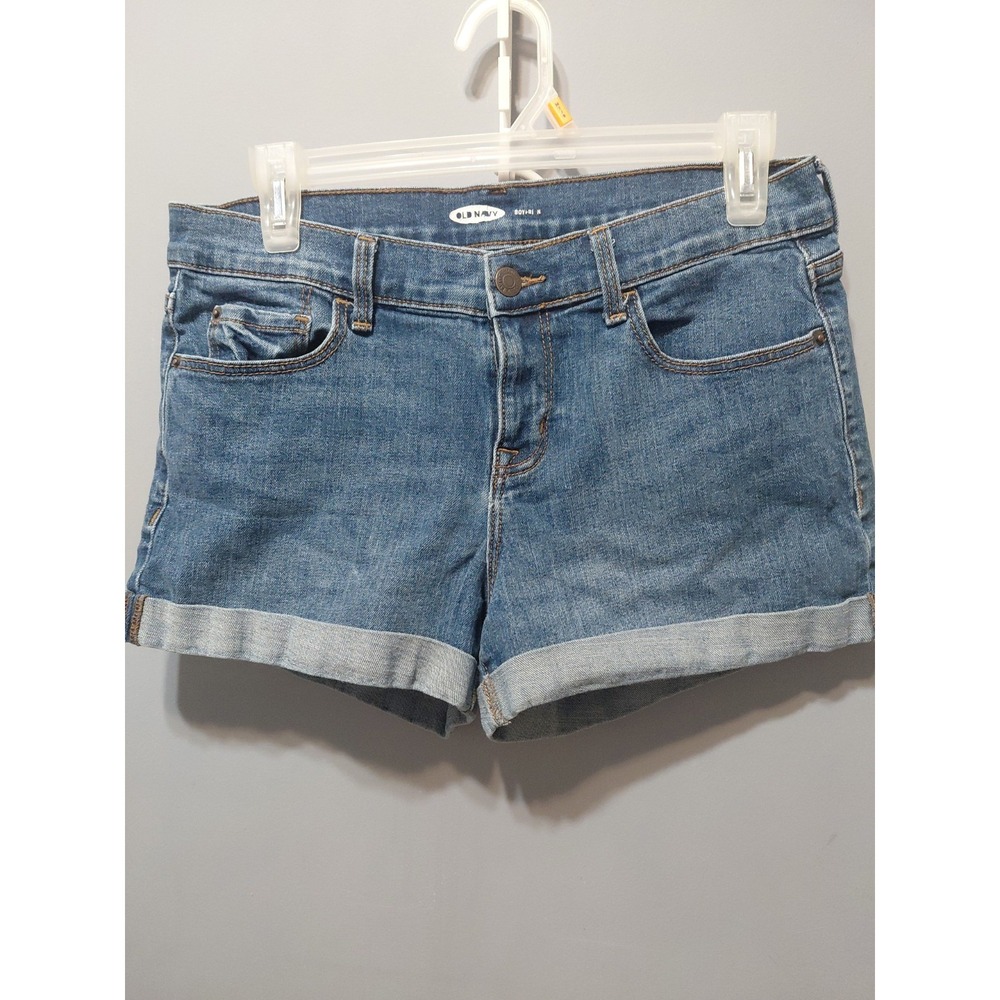 Old Navy Size 6 Women's Cuffed Midrise Blue Jean Shorts 3" Inseam Y2K Retro